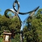 गार्डन सजावट के लिए OEM फोर्ज सर्कल आधुनिक स्टेनलेस स्टील मूर्तिकला